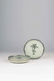 Hermia NPMOD21DUS4880795 Juego de Servir Pasteles de Porcelana Verde 4 Piezas